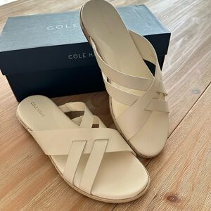 Cole Haan Cream Sandals with Minimalist Design